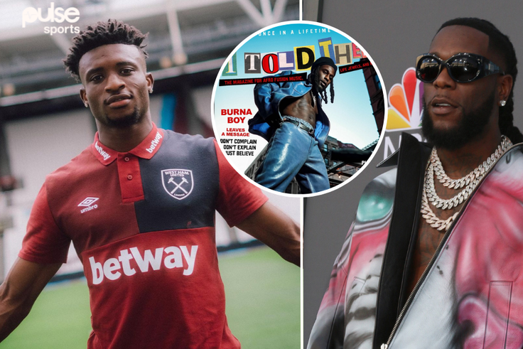 Ghanaians in the mud as West Ham uses Burna Boy's song to welcome  Mohammed Kudus || Photo Credit: West Ham/X, Imago