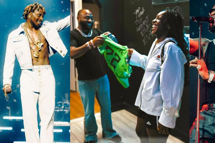 In several photos, Alozie posted songs by Nigerian artists Asake, Davido and Burna Boy Image Credit - Instagram/Michelle Alozie