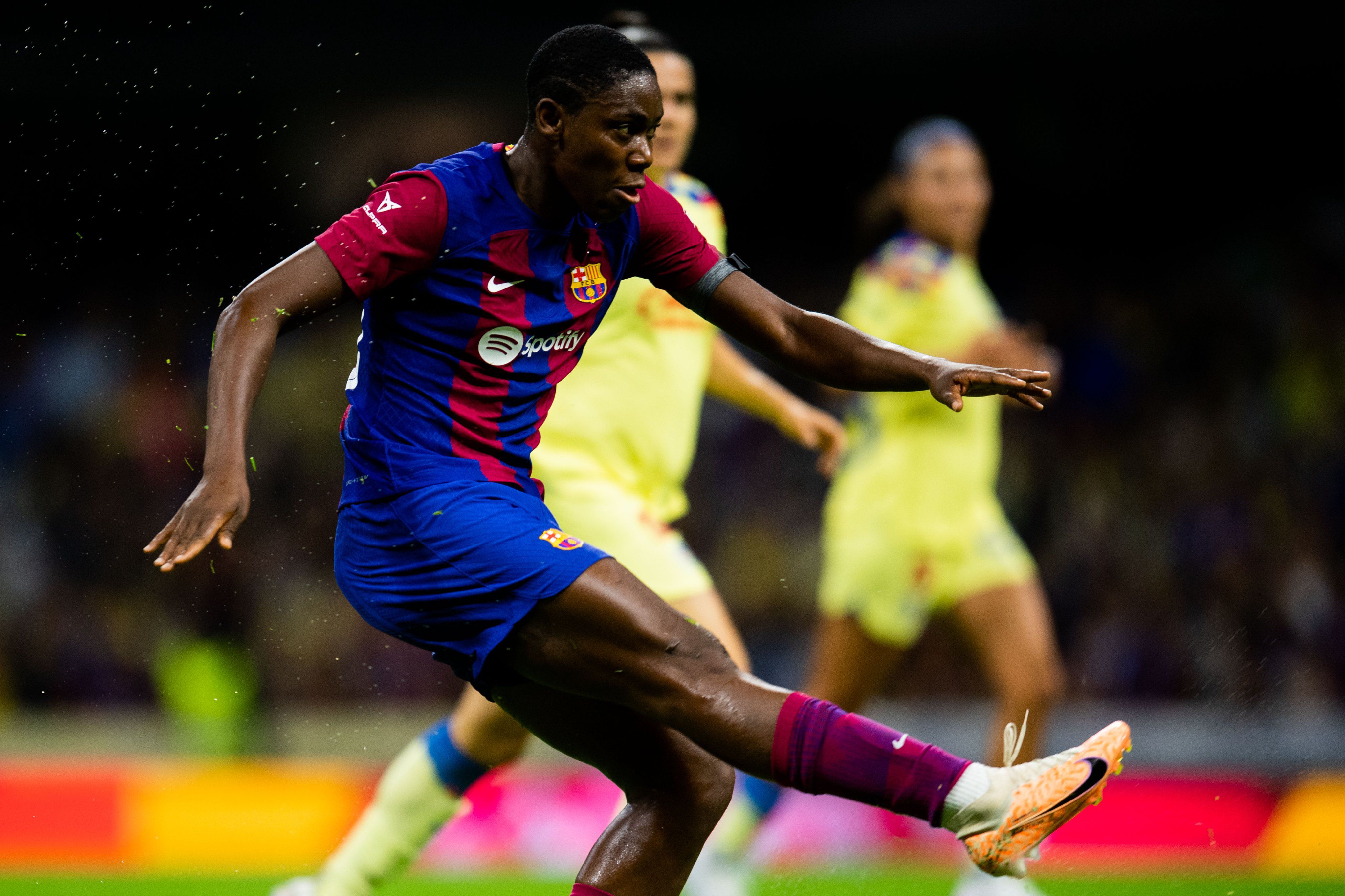 Oshoala was in action for Barcelona Femeni recorded a 2-0 victory against Club America in a pre-season friendly fixture that took place on Wednesday, August 30, 2023. Image Credit - Twiiter/Barcelona