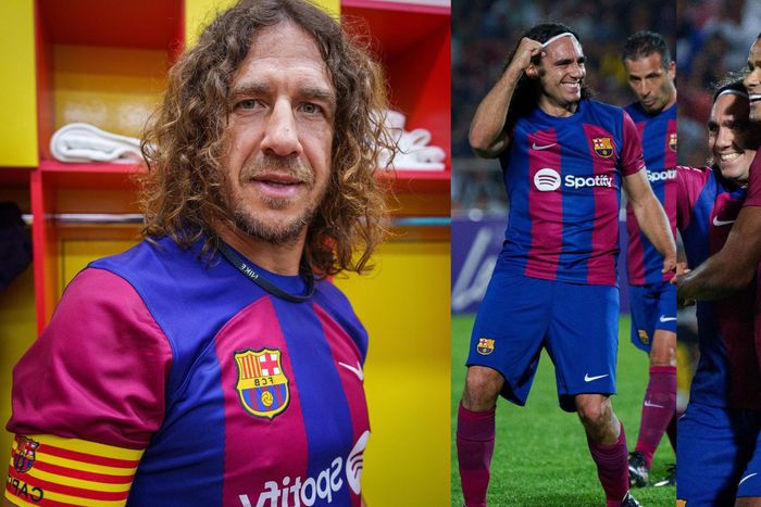 On Wednesday, August 30 Barcelona Legends recorded a comfortable 3-0 victory against Asian Legends at the Dolon Omurzakov Stadium, Kyrgyzstan. Image Credit - Barcelona Legends