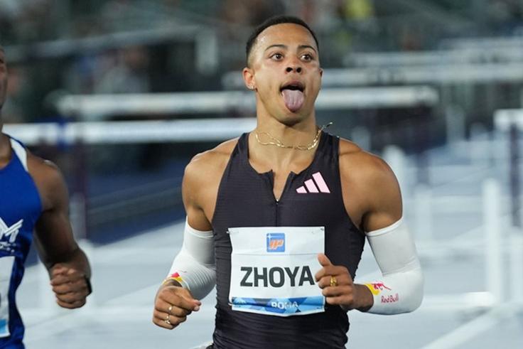 Sasha Zhoya takes advantage of Grant Holloway's absence to claim top honours in Rome