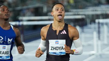 Sasha Zhoya takes advantage of Grant Holloway's absence to claim top honours in Rome