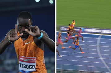 Letsile Tebogo stares down Christian Coleman for easy 100m win at Rome Diamond League