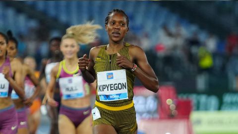 Faith Kipyegon obliterates the field to claim easy victory at Rome Diamond League