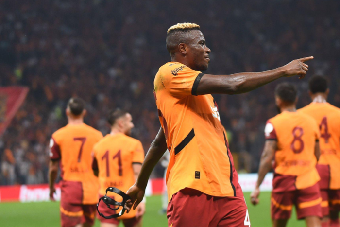 Osimhen celebrating getting off the mark for Galatasaray || Image credit: Imago