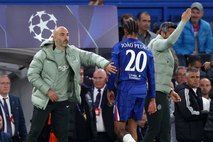 Enzo Maresca after Joao Pedro got sent off || Image credit: Imago