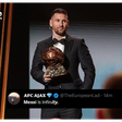 Fans reaction to Messi winning the Ballon d'Or award for the eighth time