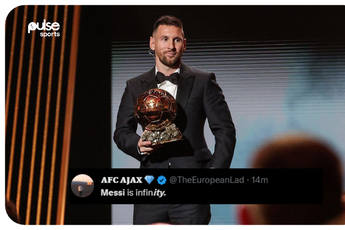 Fans reaction to Messi winning the Ballon d'Or award for the eighth time