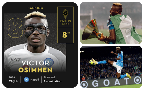 ‘Them no born CAF papa well if he doesn’t win Africa best player’- Nigerians react to Victor Osimhen’s Ballon d’Or ranking