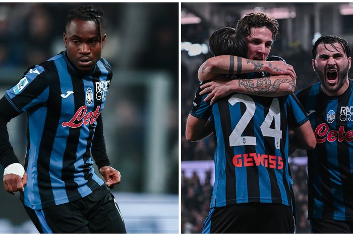 Super Eagles star Ademola Lookman (left) featured for Atalanta against Monza.