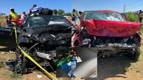 Shock as South African footballer flees after causing car crash that killed a child & left two others badly injured