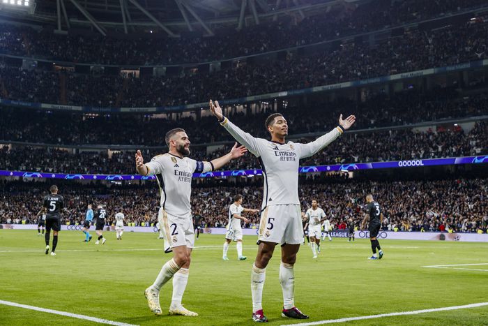 Jude Bellingham with his trademark celebration