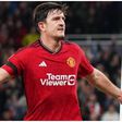Maguire celebrates the winner for Manchester United against Copenhagen