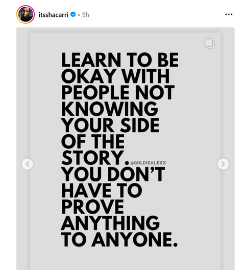 Photo Credit - @itsshacarri via Instagram