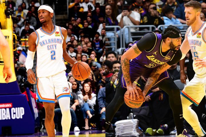 In the NBA Cup, Shai Gilgeous-Alexander goes crazy as the Thunder beat Lakers.