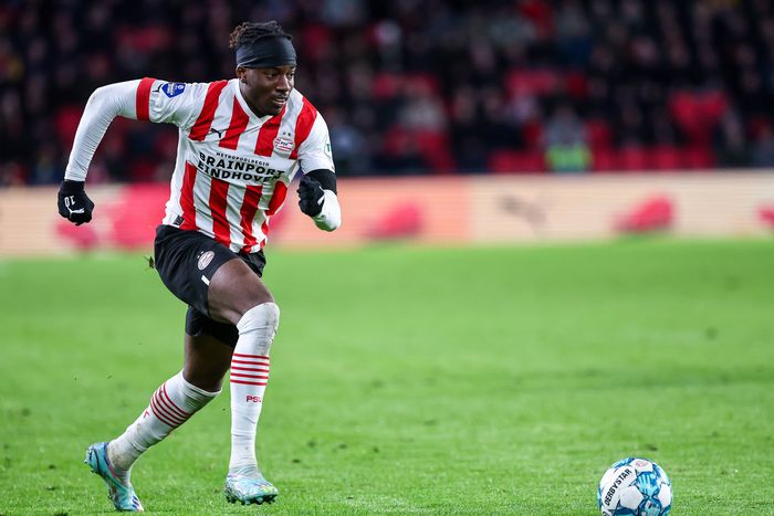 EINDHOVEN, 30-12-2022, Philips Stadium, season 2022 / 2023 friendly match,PSV player Noni Madueke during the match PSV - Milan (friendly)