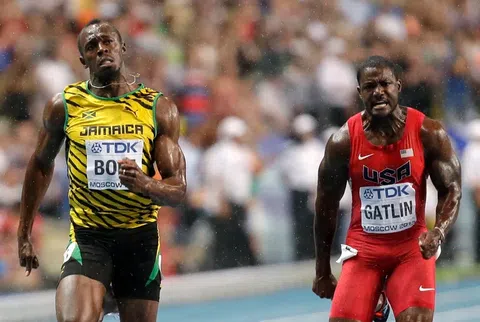 'Number one for me!' - Justin Gatlin gives old nemesis Usain Bolt his flowers as he reveals his top five sprinters of all time