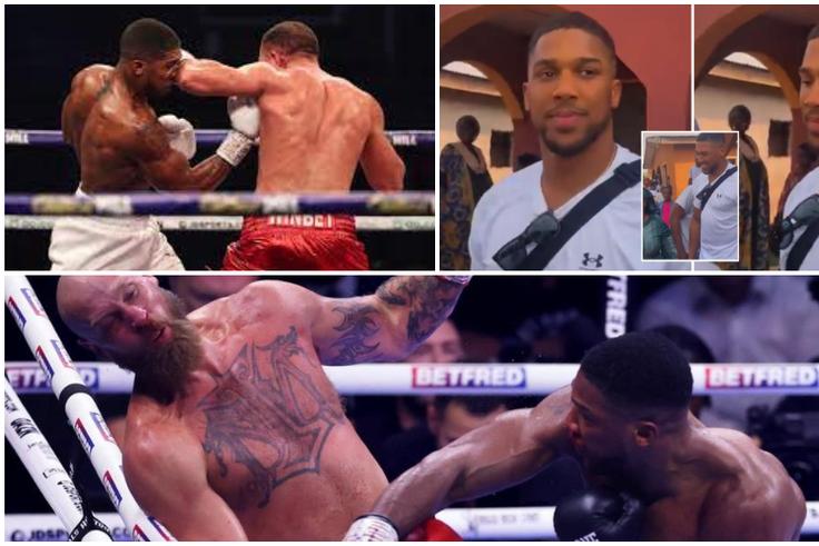 ‘One punch is enough’ - Reactions as Anthony Joshua is seen in Nigeria without security