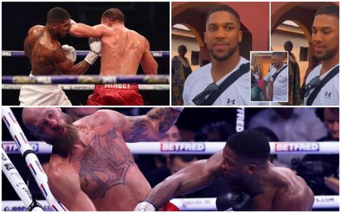 ‘One punch is enough’ - Reactions as Anthony Joshua is seen in Nigeria without security