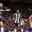 Newcastle's Joelinton and Alexander Isak celebrate against Manchester United | Manchester United news on X
