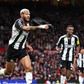 Newcastle's Joelinton and Alexander Isak celebrate against Manchester United | Manchester United news on X