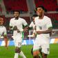 Nigerian players celebrating goal against Uganda || Image credit: Segun Ogunfeyitimi