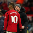 Premier League - Old Trafford Manchester United s Marcus Rashford with manager Erik ten Hag on the touchline during a Premier League || Image credit: Imago
