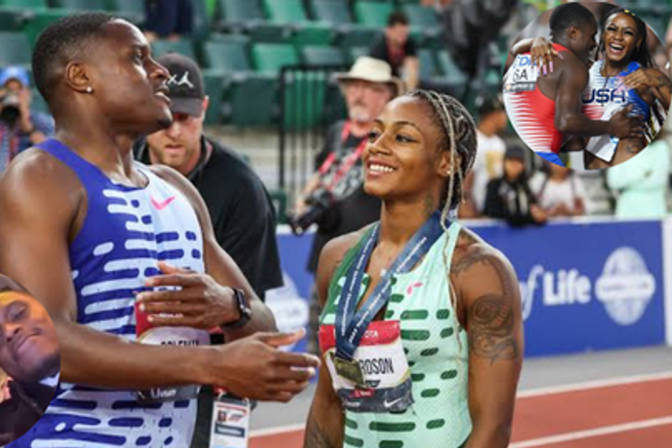 Sha'Carri Richardson's romance with Christian Coleman continues to bud as the couple continue to engage in public displays of affection.