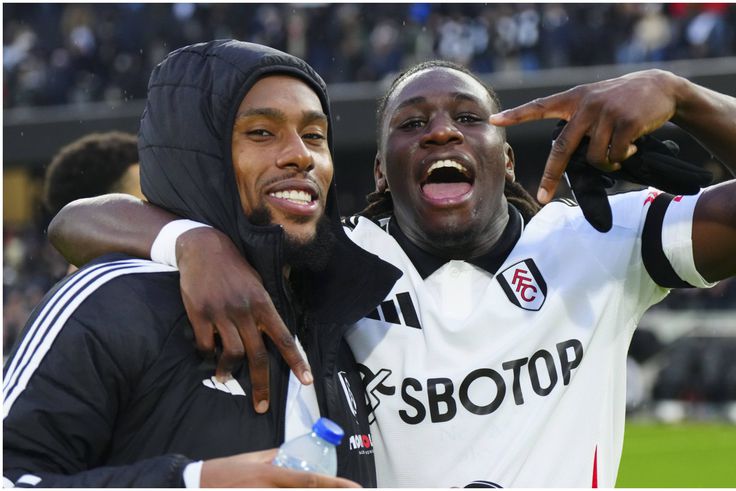 Fulham duo of Alex Iwobi and Calvin Bassey | IMAGO/PA