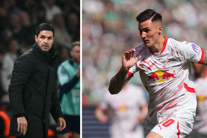 Mikel Arteta and Benjamin Sesko.