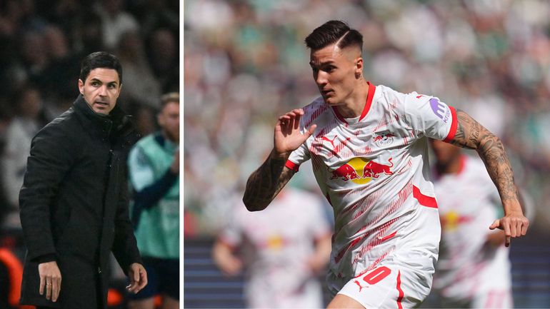 Mikel Arteta and Benjamin Sesko.