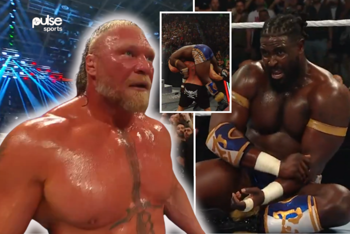 Brock Lesnar BREAKS Oba Femi's heart at WWE’s Clash in Italy