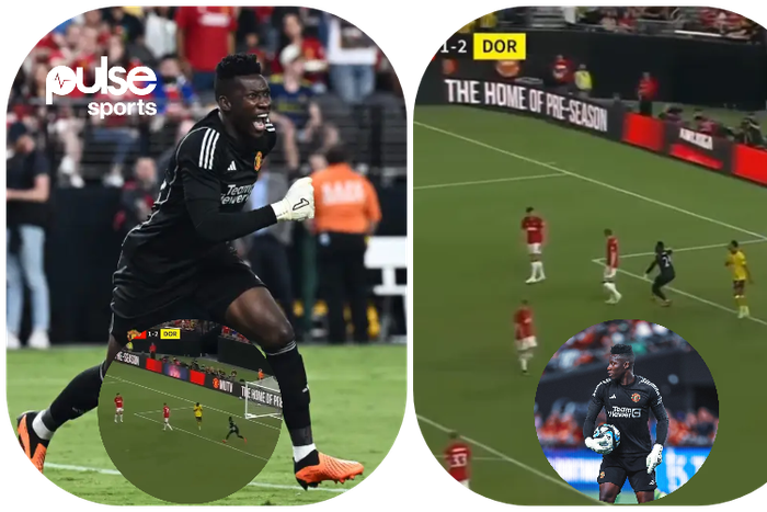 Andre Onana reacts to Maguire's mistake Photo Credit || Twitter