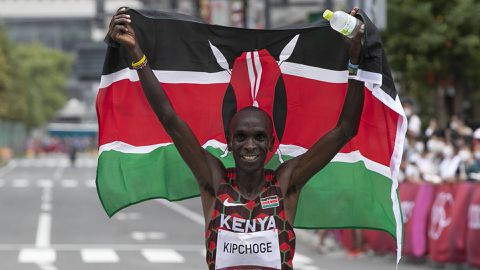Marathon world record holder Eliud Kipchoge shares words of wisdom for success