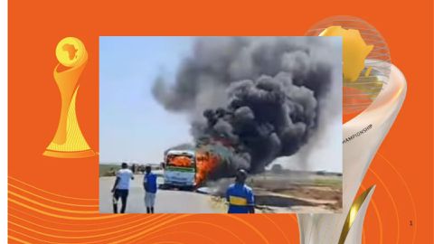 CHAN 2024: Bus Carrying Fans to Opening Match Catches Fire