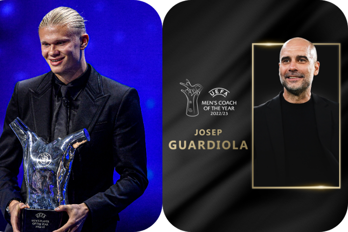 Haaland and Guardiola scoop UEFA Award || Photo Credit: UEFA/X