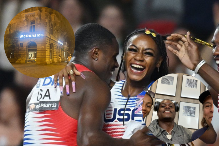 Sha'Carri Richardson and Christian Coleman seen in an 'awfully cozy' moment in Budapest