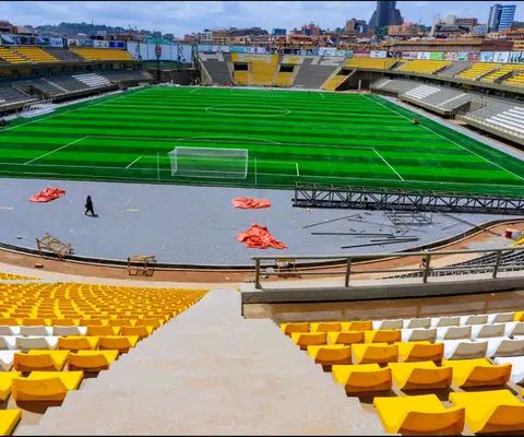 Latest Photos: Nakivubo Stadium playing surface, goal frames fully installed