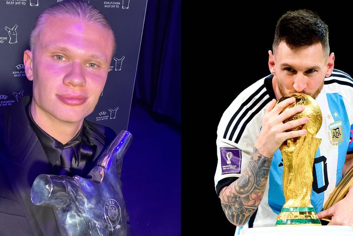 There were some fans who believed that Messi's exploits leading Argentina to the World Cup would be enough for him to win the award ahead of Haaland. Image Credit - Imago Twitter/Manchester City