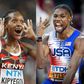 Track athletes who successfully defended their World Championships titles in Budapest
