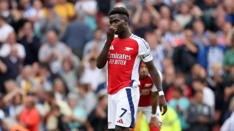 Joao Pedro did it too — Bukayo Saka questions Declan Rice's sending off in Brighton draw