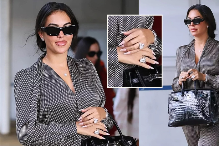 Ronaldo's fiancée Georgina Rodriguez flaunts two massive diamonds and a luxe Birkin worth $219K ahead of Venice Film Festival