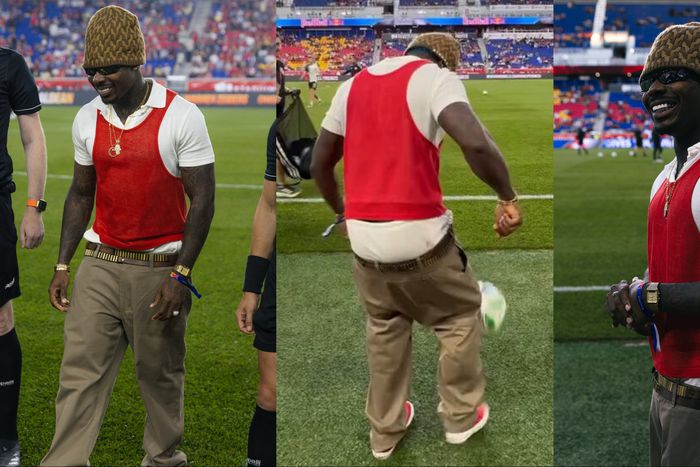 Nigerian star Asake did the coin toss and showed off his ball skills at the MLS clash between the New York Red Bulls and the Columbus Crew.
