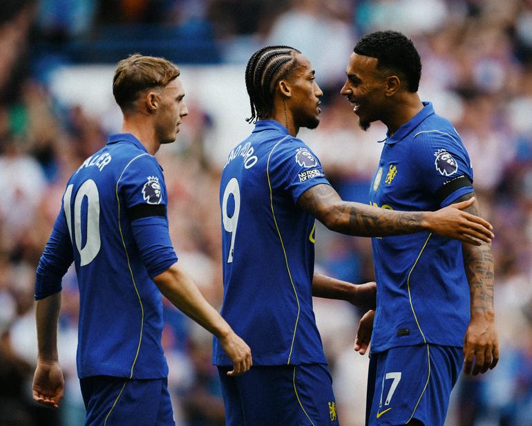 Chelsea trio Cole Palmer, Joao Pedro and Morgan Rodgers.