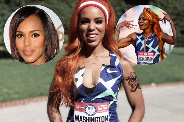 Kerry Washington shows off with Sha'Carri Richardson's 2021 look for Halloween