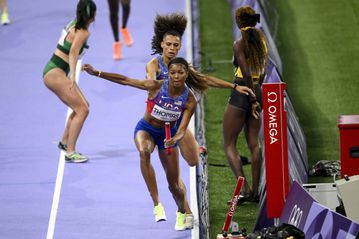 Gabby Thomas reveals close call in baton exchange with Sydney McLaughlin-Levrone at the Olympics