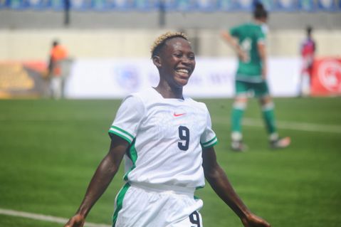 Super Falcons hattrick Queen Folashade Ijamilusi credits Rasheedat Ajibade for inspiration after crushing Algeria