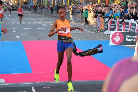 Incredible Beatrice Chebet ends 2024 in style as she obliterates field to smash own five-kilometer record in Barcelona