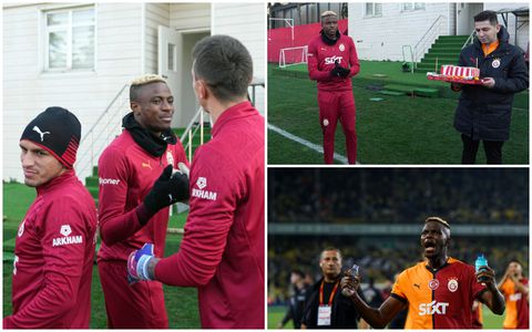 Happy Birthday - Galatasary welcomes Victor Osimhen with cake (VIDEO)