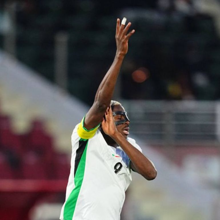 Victor Osimhen led the Super Eagles in Ndidi's absence. (Photo Credit: Imago)